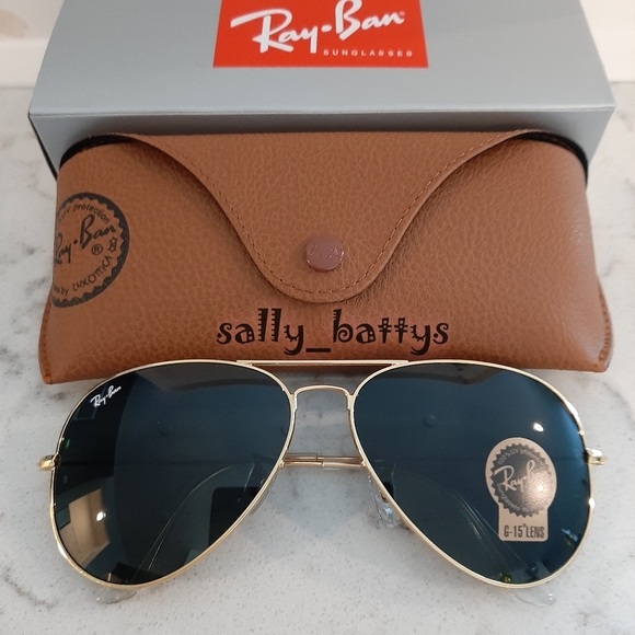 RayBan (Store Display) Aviator Black Lens RB3025 - Picture 7 of 13
